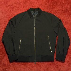 Boss Tech Wool Navy Bomber Zip Up Jacket